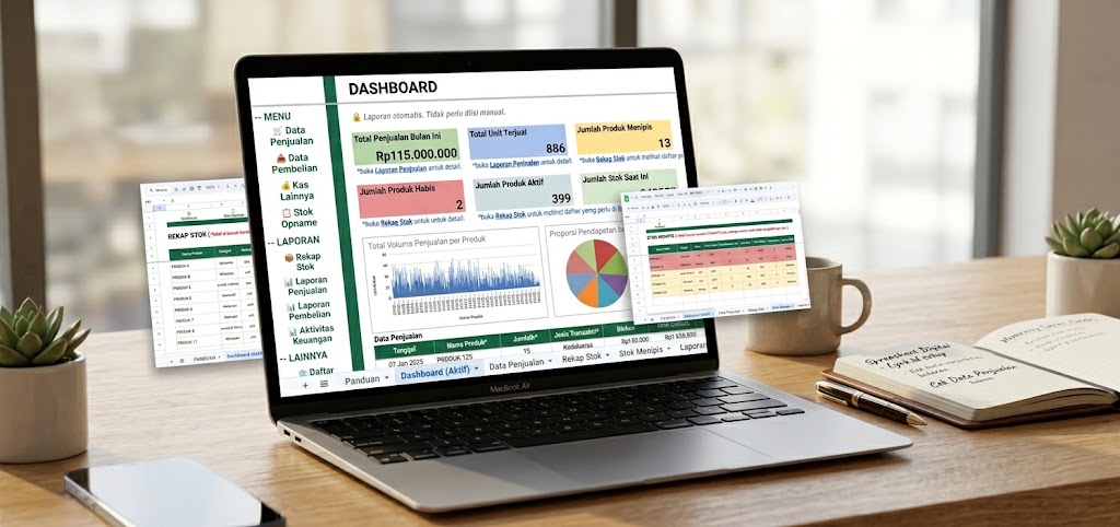 Dashboard Catatan Toko Praktis